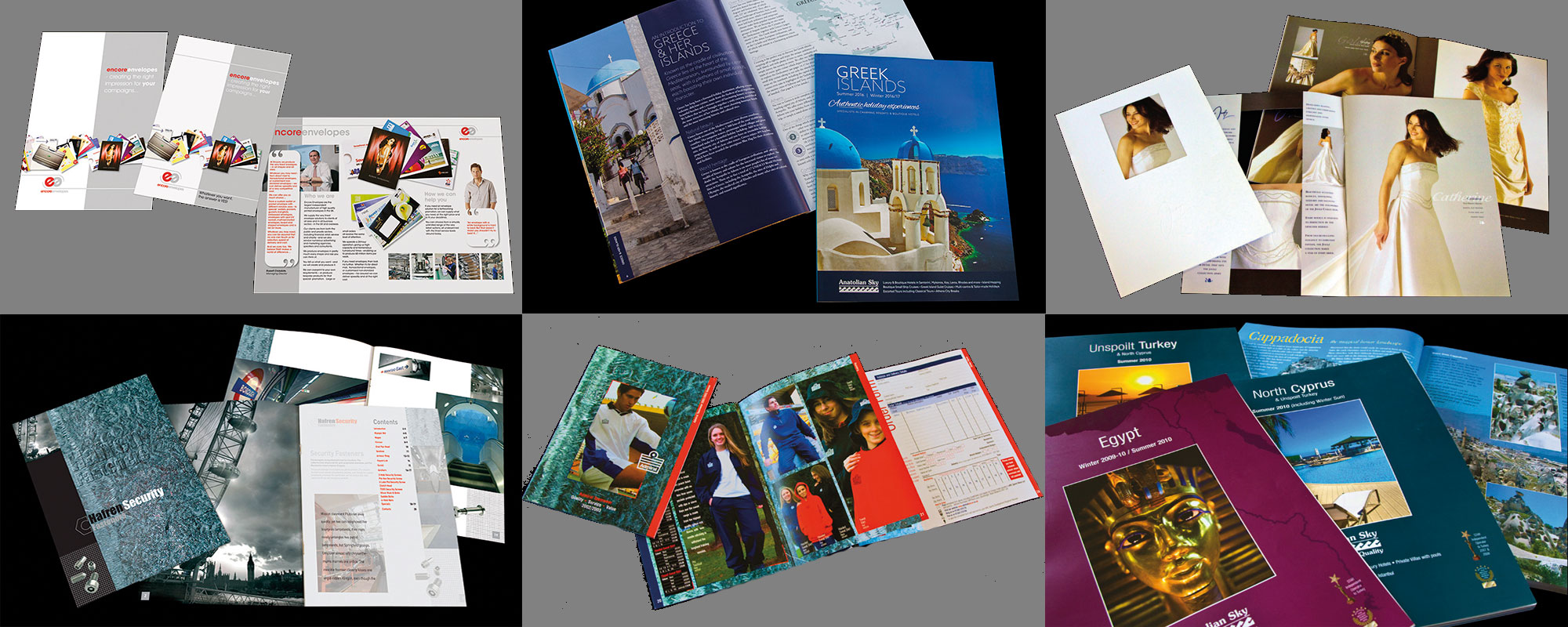 A selection of leaflets and brochures designed by Richard Blunt & Associates, specialist in design for print - experienced, creative, independent, autonomous, freelance graphic design consultancy in Hall Green, Birmingham, West Midlands © RichardBlunt-design.co.uk