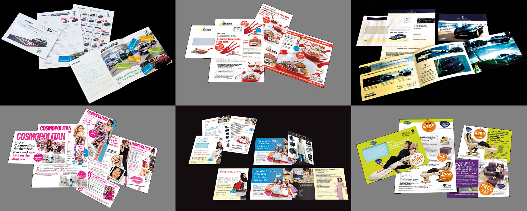 A selection of direct-mail packs designed by Richard Blunt & Associates, specialist in design for print - experienced, creative, independent, autonomous, freelance graphic design consultancy in Hall Green, Birmingham, West Midlands © RichardBlunt-design.co.uk