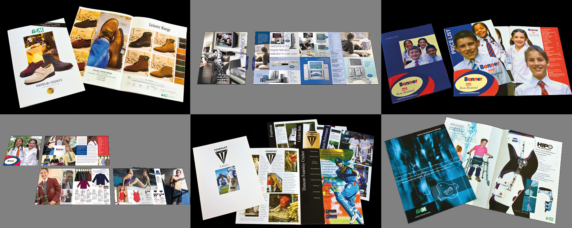 A selection of catalogues designed by Richard Blunt & Associates, specialist in design for print - experienced, creative, independent, autonomous, freelance graphic design consultancy in Hall Green, Birmingham, West Midlands © RichardBlunt-design.co.uk